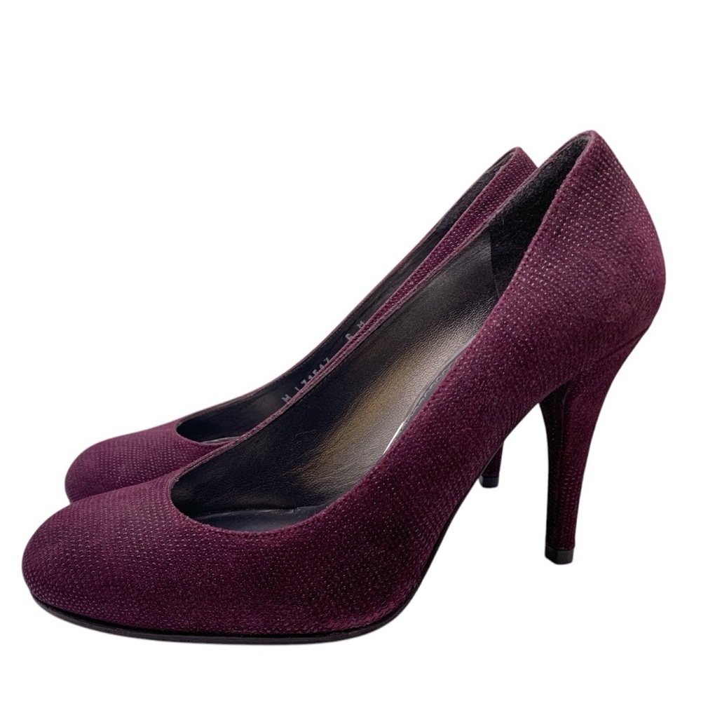 STUART WEITZMAN Maroon Red Suede Heels